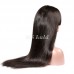 Straight Transparent Lace Front Wig 180 Density With Bang