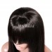 Straight Transparent Lace Front Wig 180 Density With Bang