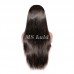 Straight Transparent Lace Front Wig 180 Density With Bang