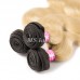 Black Roots 1b/613 Ombre Color Body Wave Virgin Hair Bundles With 13x4 Lace Frontal