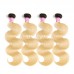 Black Roots 1b/613 Ombre Color Body Wave Virgin Hair Bundles With 13x4 Lace Frontal
