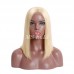 13x4 613 Blonde Color Straight BOB Lace Front Wig