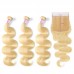 613# Virgin Body Wave Hair Bundles With 5X5 Lace Closure