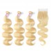 613# Virgin Body Wave Hair Bundles With 5X5 Lace Closure