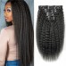 100% Virgin Remy Human Hair Clip In Hair Extensions Kinky Straight(7 Pcs/set)