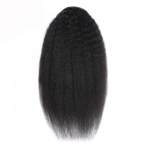 Kinky Straight Drawstring Ponytail Virgin Remy Human Hair Extensions | Human Hair Wig | Lace Front