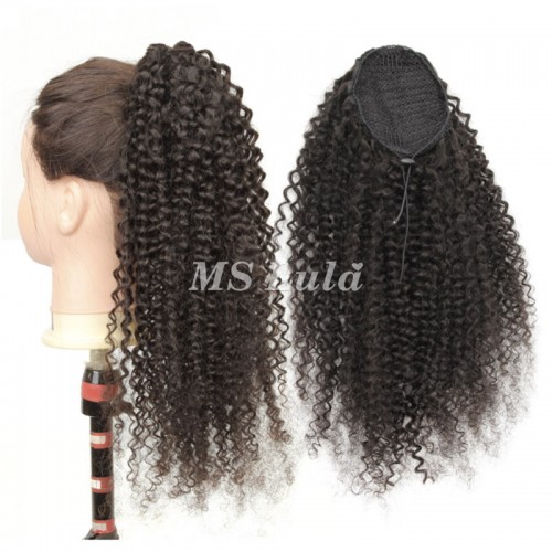 Deep Wave Drawstring Ponytail 100% Virgin Remy Human Hair Extensions  | Human Hair Wig | Lace Front
