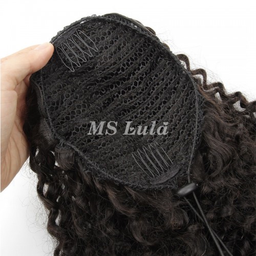 Deep Wave Drawstring Ponytail 100% Virgin Remy Human Hair Extensions  | Human Hair Wig | Lace Front