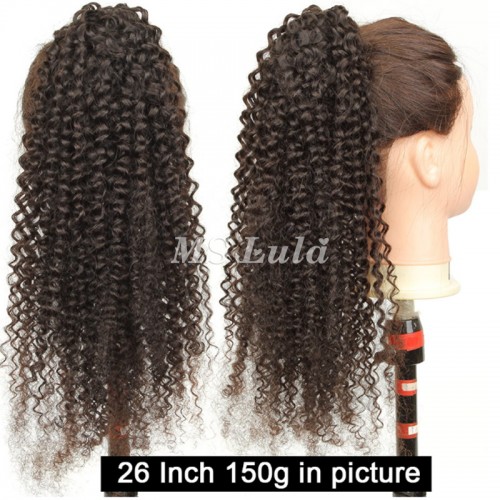 Deep Wave Drawstring Ponytail 100% Virgin Remy Human Hair Extensions  | Human Hair Wig | Lace Front