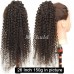 100% Virgin Remy Human Hair Extensions Deep Wave With Drawstring Ponytail