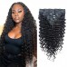 100% Virgin Remy Human Hair Clip In Hair Extensions Deep Wave(7 Pcs/set)