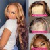 #4/27 Honey Blonde Highlight Lace Front Wig Straight & Body Wave