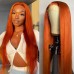 Orange Ginger Color Human Hair Lace Front Wig Straight/Body Wave/Deep Wave