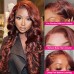 #33 Reddish Brown 13x4 Transparent Lace Front Body Wave Season Vibe Wig