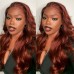 #33 Reddish Brown 13x4 Transparent Lace Front Body Wave Season Vibe Wig