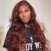 #33 Reddish Brown 13x4 Transparent Lace Front Body Wave Season Vibe Wig