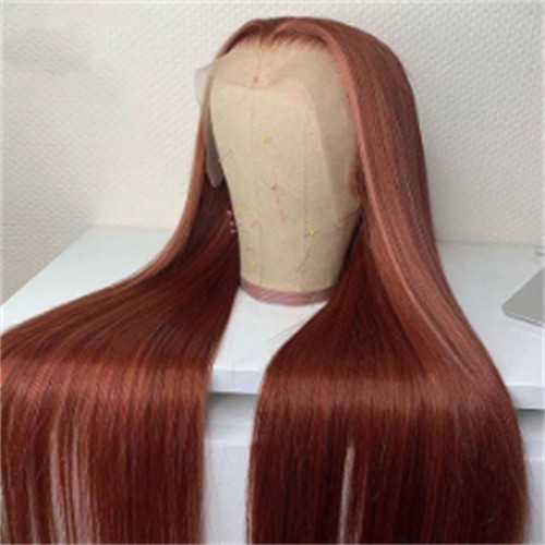 #33 Reddish Brown 13x4 Transparent Lace Front Straight Season Vibe Wig | Human Hair Wig | Lace Front