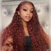 #33 Reddish Brown 13x4 Transparent Lace Front Water Wave Season Vibe Wig