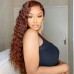 #33 Reddish Brown 13x4 Transparent Lace Front Water Wave Season Vibe Wig