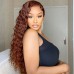 #33 Reddish Brown 13x4 Transparent Lace Front Water Wave Season Vibe Wig
