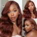 #33 Reddish Brown 13x4 Transparent Lace Front Body Wave Season Vibe Wig