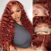 #33 Reddish Brown 13x4 Transparent Lace Front Deep Wave Season Vibe Wig