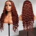 #33 Reddish Brown 13x4 Transparent Lace Front Deep Wave Season Vibe Wig
