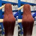 #33 Reddish Brown 13x4 Transparent Lace Front Straight Season Vibe Wig