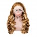 #4/27 Honey Blonde Highlight Lace Front Wig Straight & Body Wave