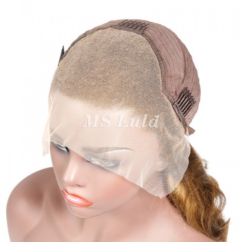 Body Wave Honey Blonde Highlight #4/27 Lace Front Wig | Human Hair Wig | Lace Front