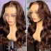 #4 Chocolate Brown 13x4 Transparent Lace Front Wig