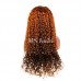 4/350 Ginger Highlight 13x4 Transparent Lace Front Wig Ombre Ginger Human Hair Wig