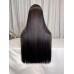 1B/#2 Highlight 300% Density Double Drawn Bone Straight 2x6 5x5 Transparent Lace Closure Wig