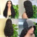 5x5 Glueless Wear And Go Pre Cut Lace Water Wave Double Drawn Transparent Lace Closure Wig