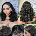 #1B Natural Black Frontal Briaded Double Drawn Bouncy Curl 13x4 Transparent Lace Full Frontal 300% Density Wig