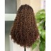 Ombre 5x5 Glueless Double Drawn Pissy Curl Transparent Lace Closure Wig
