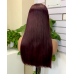 #99j Double Drawn Bone Straight 13x4 Transparent Lace Full Frontal 300% Density Wig