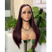 #99j Double Drawn Bone Straight 13x4 Transparent Lace Full Frontal 300% Density Wig