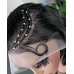 #1B Natural Black Frontal Briaded Double Drawn Bouncy Curl 13x4 Transparent Lace Full Frontal 300% Density Wig