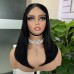 5x5 Glueless HD Lace Double Drawn Bone Straight Closure Bob Wig