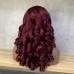 #99j Double Drawn Bouncy Curl 13x4 Transparent Lace Full Frontal 300% Density Wig