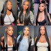 300% Density Double Drawn Bone Straight 13x4 HD Transparent Lace Full Frontal Wig
