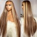 300% Density Double Drawn Bone Straight 13x4 HD Transparent Lace Full Frontal Wig