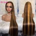 300% Density Double Drawn Bone Straight 13x4 HD Transparent Lace Full Frontal Wig