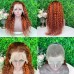 4/350 Ginger Mixed 13x4 Transparent Lace Front Wig Ginger Highlight Human Hair Wig