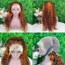 4/350 Ginger Mixed 13x4 Transparent Lace Front Wig Ginger Highlight Human Hair Wig