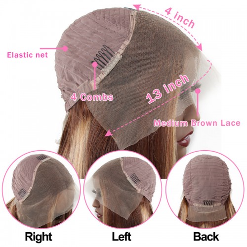 #30/613 Color Straight 13x4 Lace Front Wig | Human Hair Wig | Lace Front
