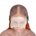 Orange Ginger Color Human Hair T-Part Lace Wig Silky Straight