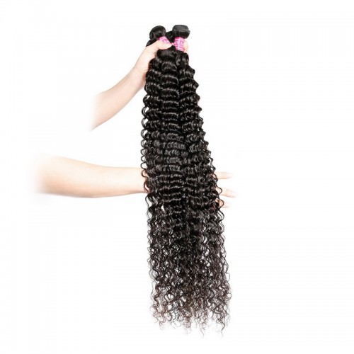 Raw Virgin 30-40 Inches Deep Wave Curly Hair Bundles | Human Hair Wig | Lace Front