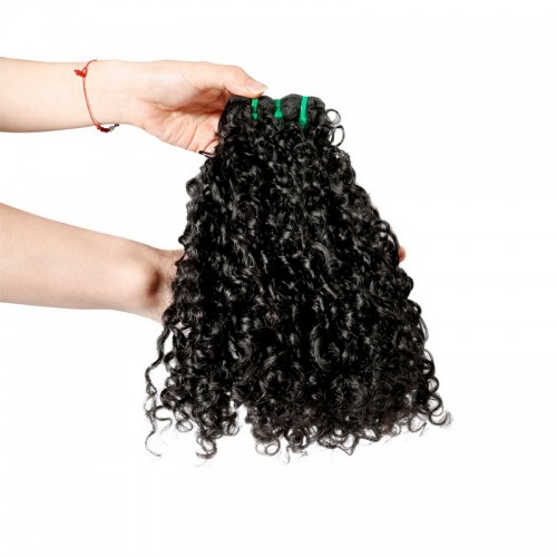 Curly (Pissy A) Virgin Human Hair Double Drawn Bundles | Human Hair Wig | Lace Front